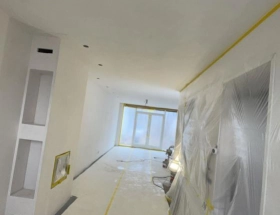 Stucwerk woonkamer Alkmaar