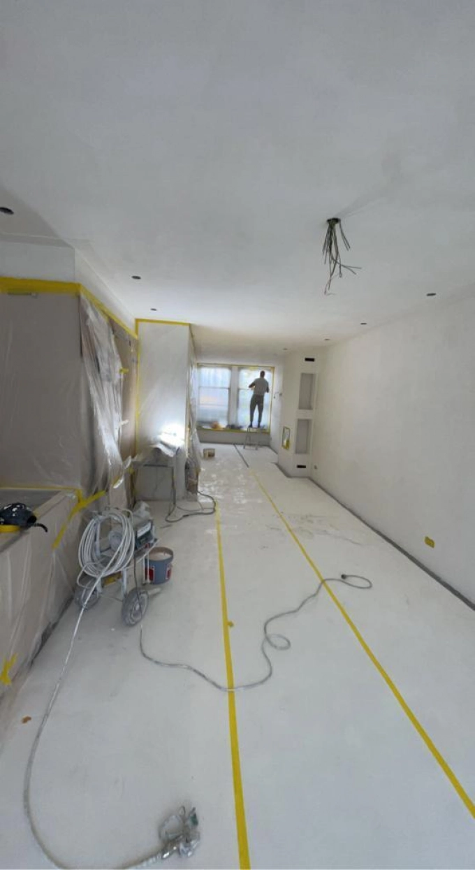 Stucwerk woonkamer Alkmaar