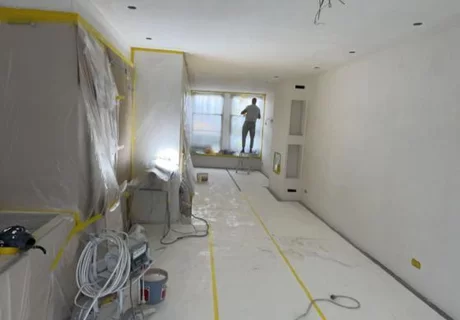 Stucwerk woonkamer Alkmaar