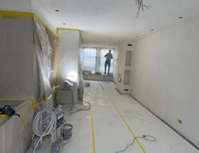 Stucwerk woonkamer Alkmaar